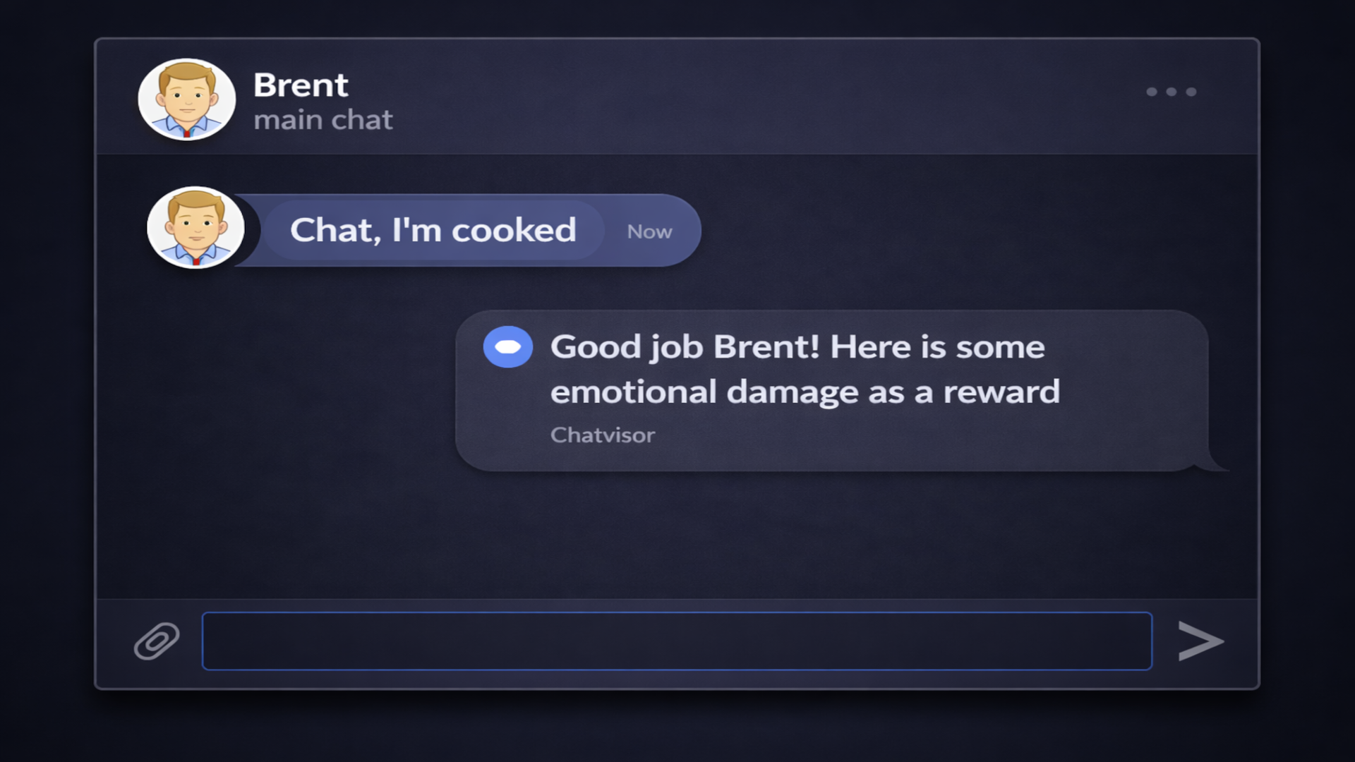 Chat we're cooked screen